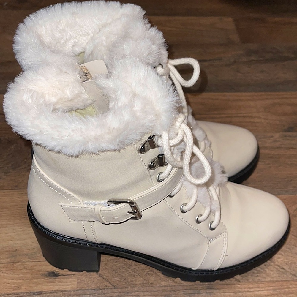 Ember Faux-Fur Lug Sole Booties